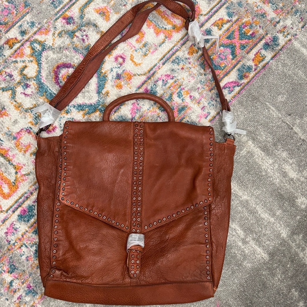 Free People Brown Leather Tote